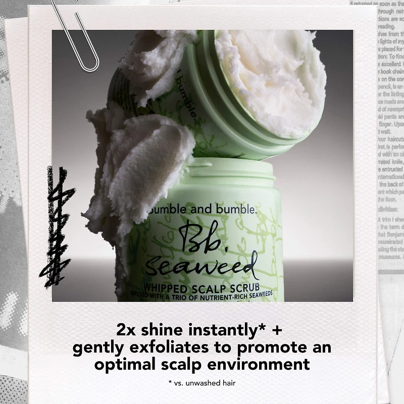 Exfoliant fouetté nourrissant pour le cuir chevelu aux algues