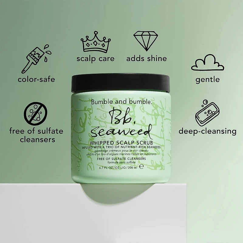 Exfoliant fouetté nourrissant pour le cuir chevelu aux algues