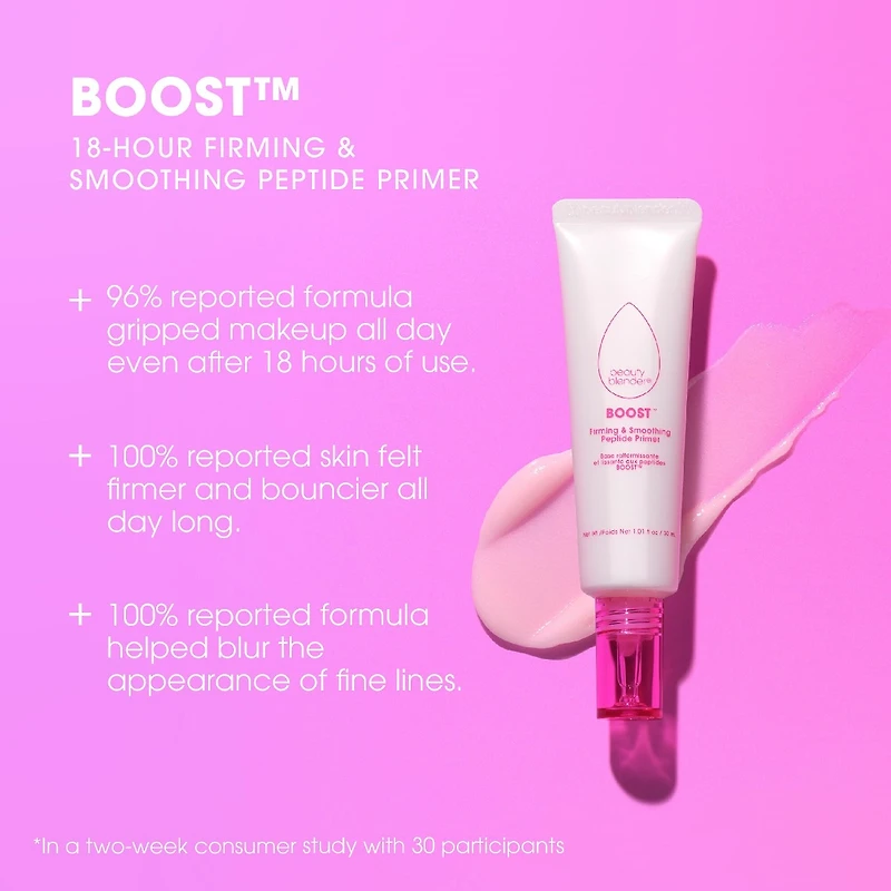Base raffermissante et lissante 18 heures aux peptides et céramides BOOST™