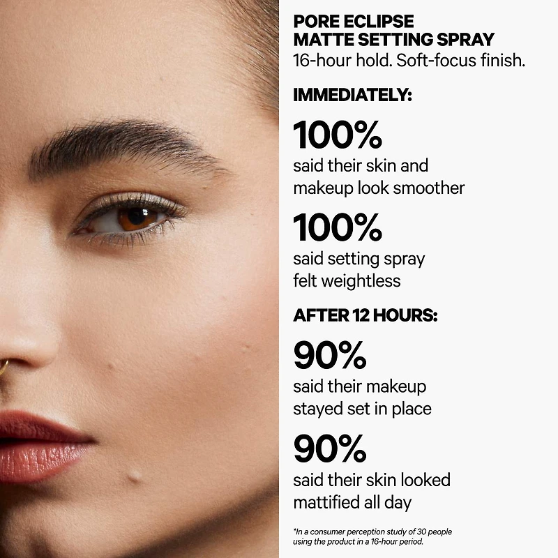 Vaporisateur fixateur matifiant, anti-transfert et estompant Pore Eclipse