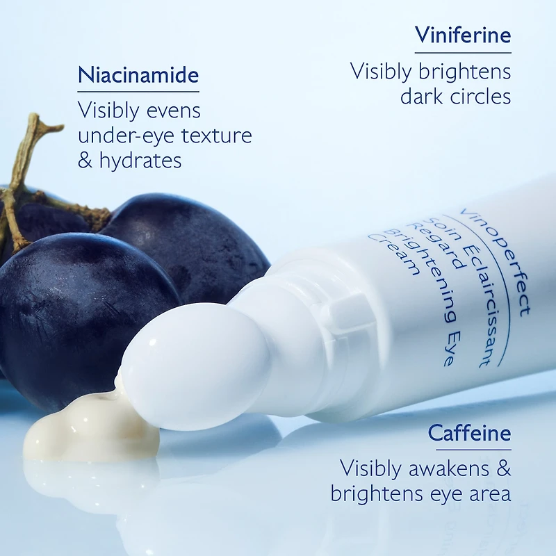 Crème contour des yeux illuminatrice anticernes Vinoperfect avec niacinamide