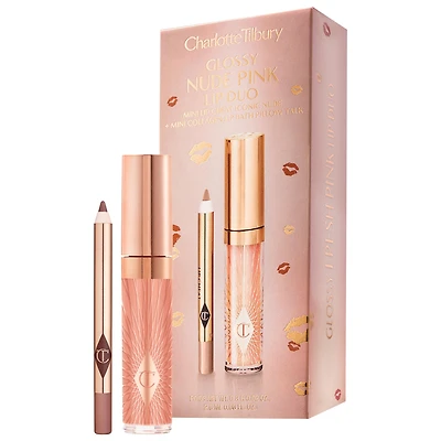 Miniensemble brillant à lèvres et crayon à lèvres Glossy Pink