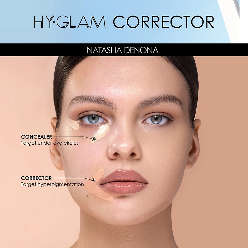 Hy-Glam Brightening & Hydrating Medium to Full Coverage Crease Proof Serum Color Corrector