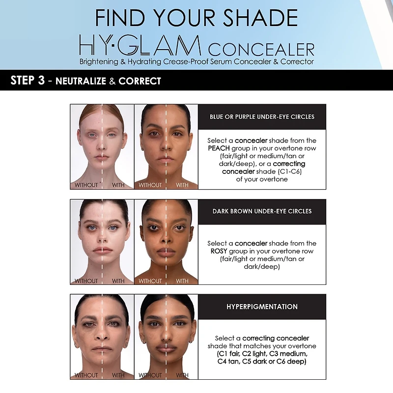 Hy-Glam Brightening & Hydrating Medium to Full Coverage Crease Proof Serum Concealer