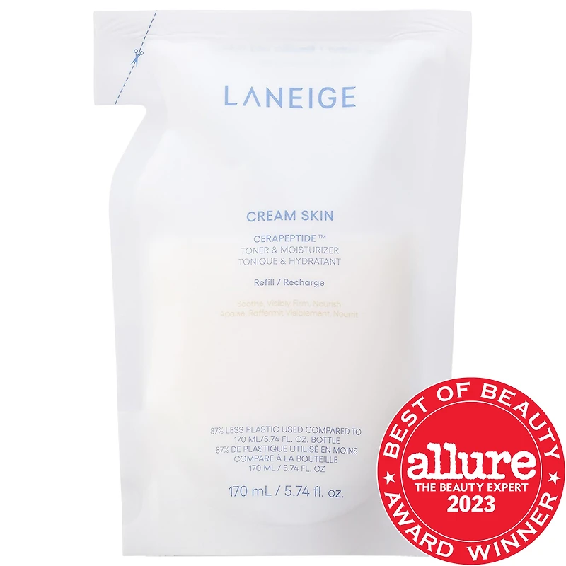 LANEIGE Cream Skin Refillable Milky Toner with Ceramides and Peptides ml