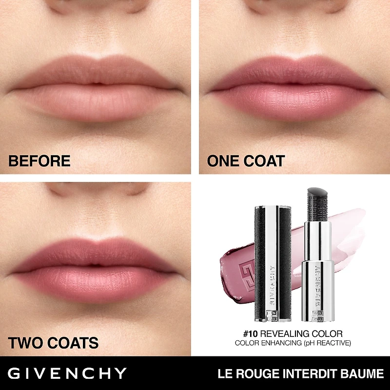 Baume à lèvres universel hydratant réactif au pH Le Rouge Interdit, noir  