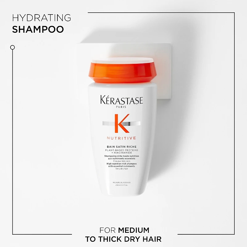 Shampoing hydratant pour cheveux secs moyens à épais Nutritive