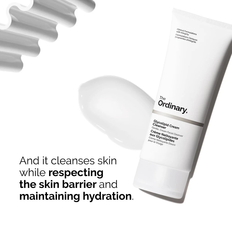 Crème nettoyante aux glycolipides pour la peau sèche et le démaquillage