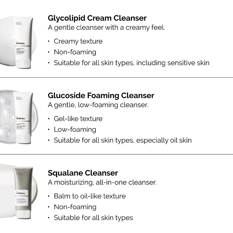 Crème nettoyante aux glycolipides pour la peau sèche et le démaquillage