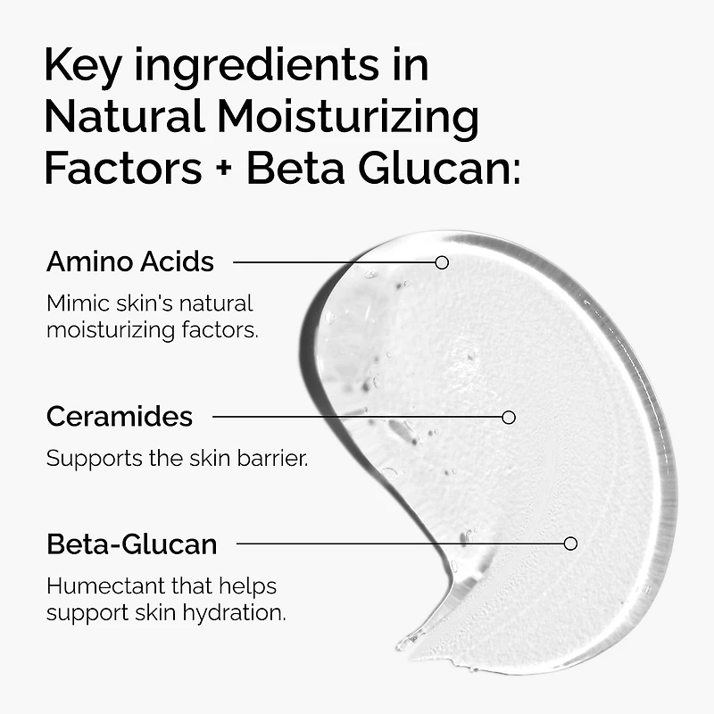 Natural Moisturizing Factors + Beta Glucan Lightweight Gel Moisturizer