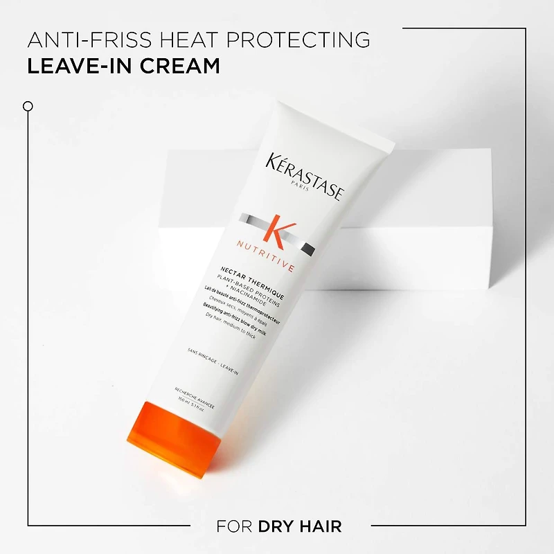 Mini Crème coiffante nutritive et protectrice contre la chaleur pour cheveux secs