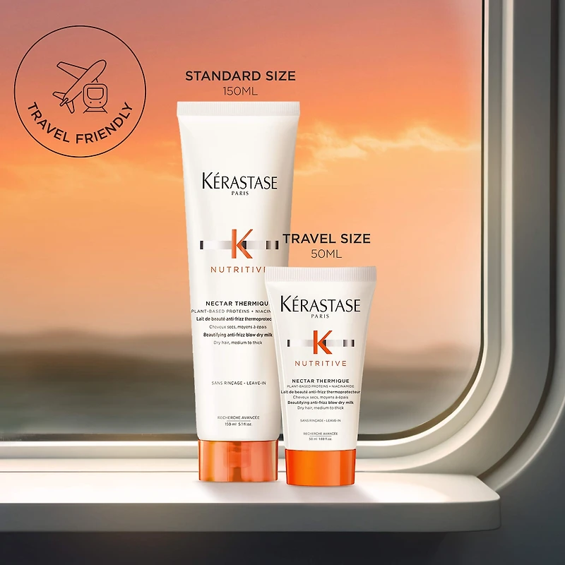 Mini Crème coiffante nutritive et protectrice contre la chaleur pour cheveux secs