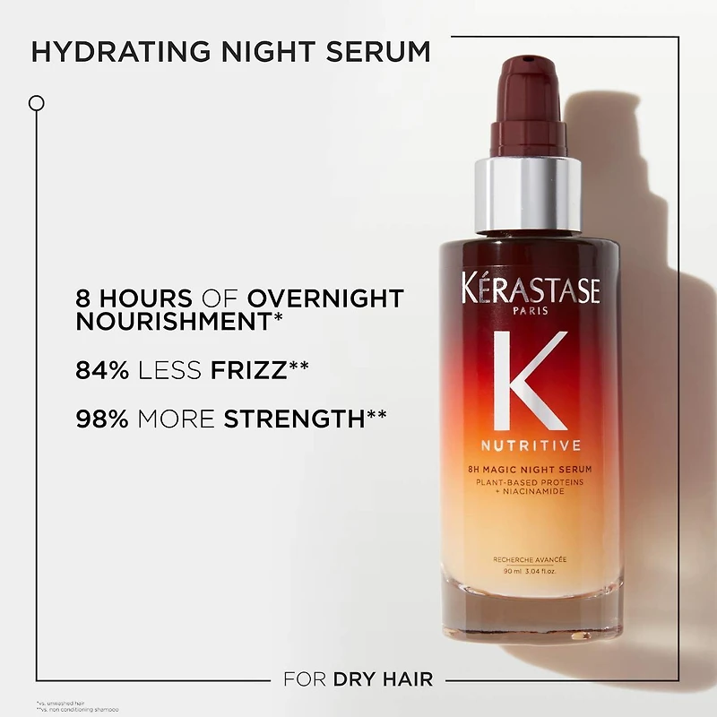 Soin hydratant Magic Night Serum pour cheveux secs 8 h de Nutritive
