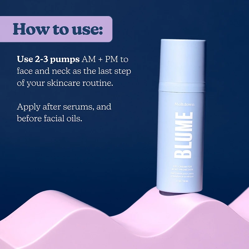 Crème gel pour peau à tendance acnéique Meltdown avec 72 heures d’hydratation