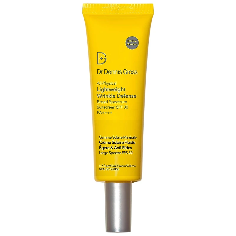 Dr. Dennis Gross Skincare All-Physical Lightweight Wrinkle Defense Broad Spectrum Sunscreen SPF 30 PA++++ 1.7 oz / 50 mL