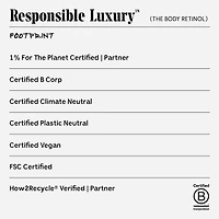 Sérum réparateur au rétinol pour le corps avec 0,1 % de rétinol pur, 10 % AHA + 5 peptides