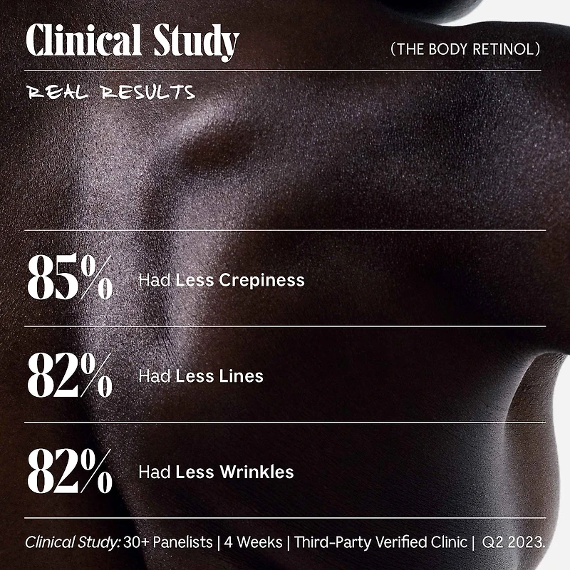 Sérum réparateur au rétinol pour le corps avec 0,1 % de rétinol pur, 10 % AHA + 5 peptides