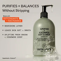 Superfood + Niacinamide Body Cleanser with Antioxidants & Hyaluronic Acid