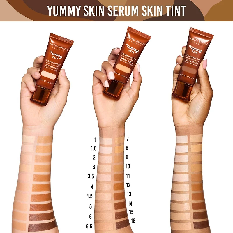 Fluide teinté et sérum Yummy Skin avec peptides céramides