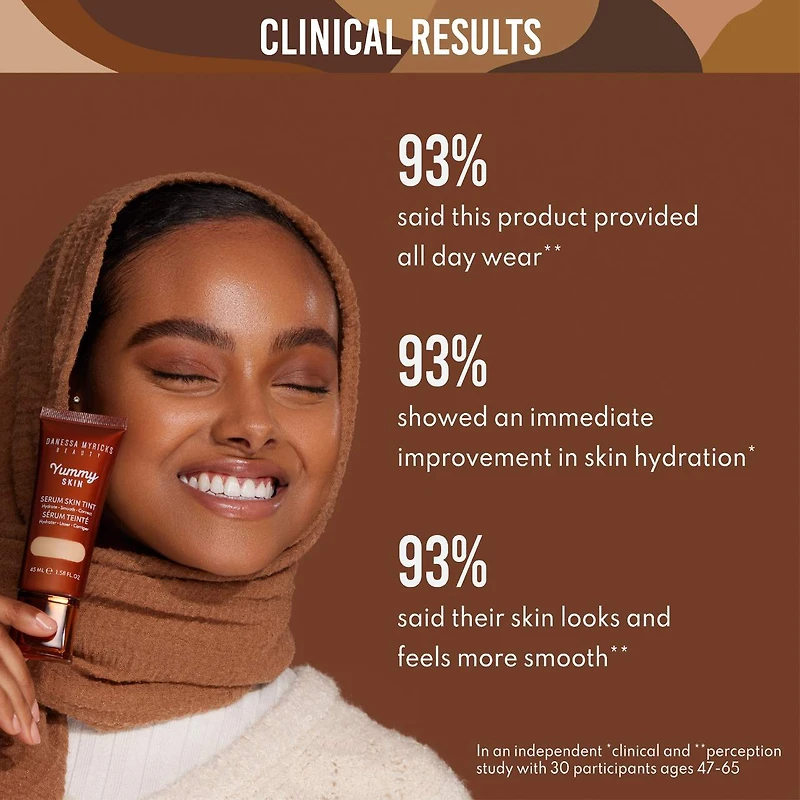 Fluide teinté et sérum Yummy Skin avec peptides céramides