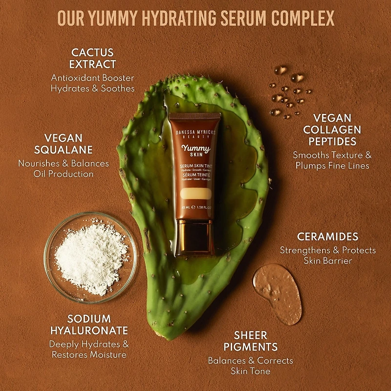 Fluide teinté et sérum Yummy Skin avec peptides céramides