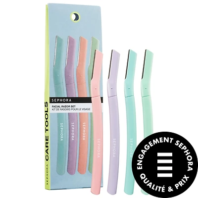 Ensemble de quatre rasoirs pour le visage