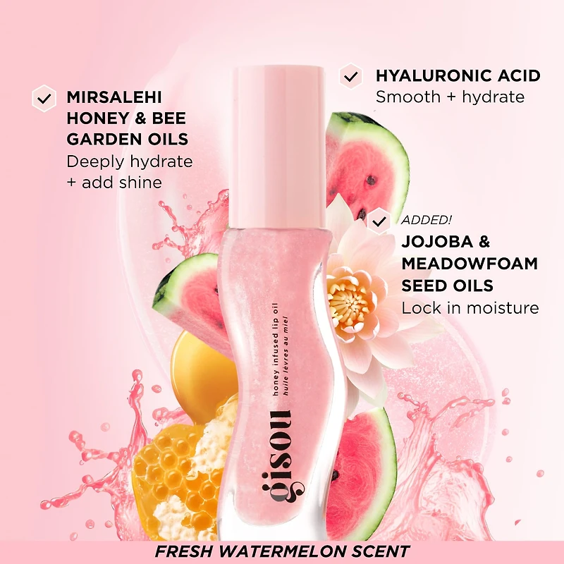 Huile hydratante pour les lèvres infusée de miel