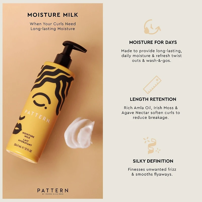 Lait hydratant pour les boucles et les torsades