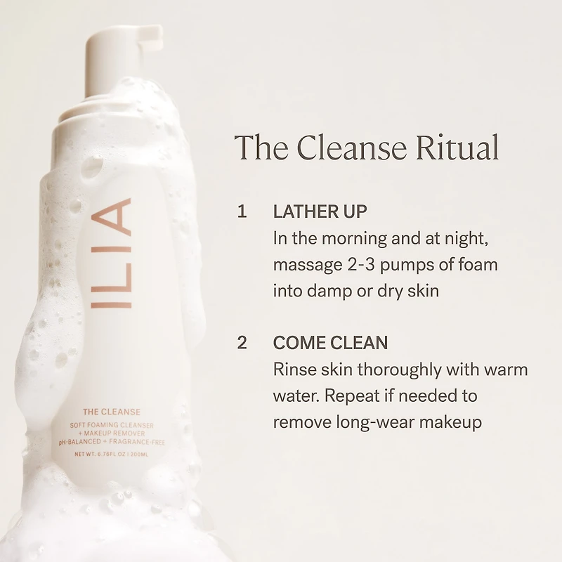 Nettoyant doux moussant et démaquillant The Cleanse