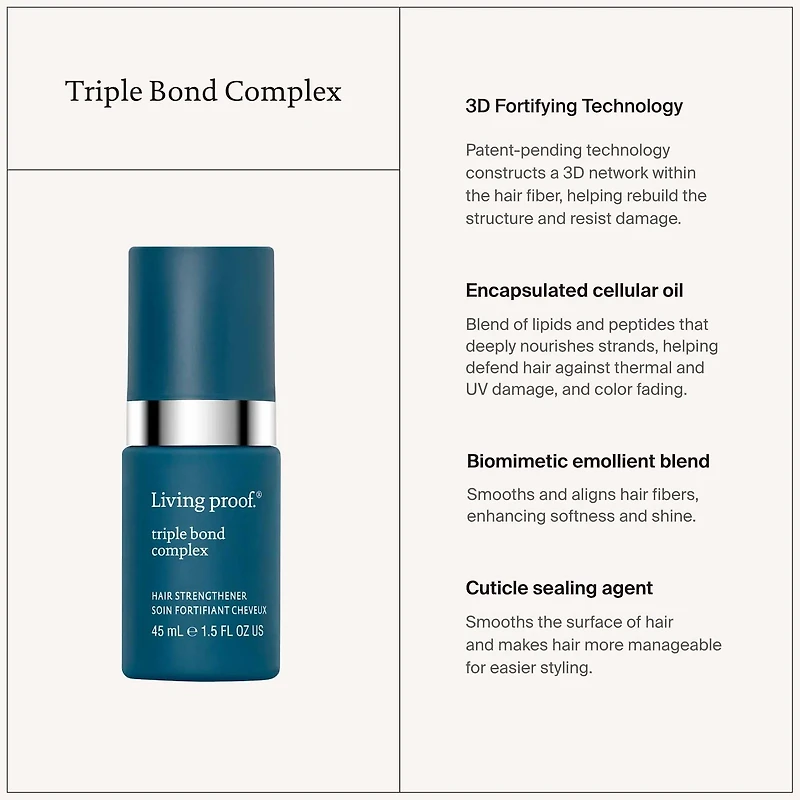 Soin pour les cheveux sans rinçage Complexe Triple Bond
