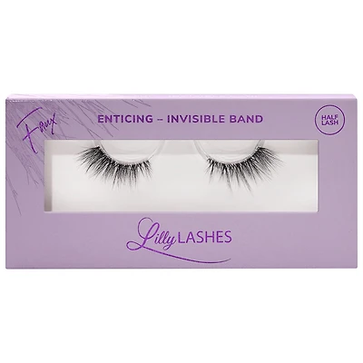 Faux cils à bande transparents