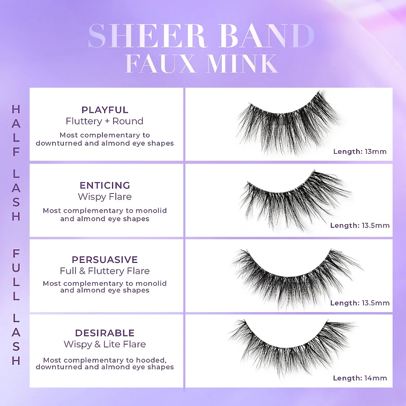 Sheer Band False Eyelashes