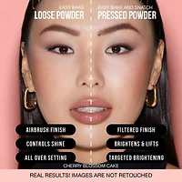 Poudre compacte illuminatrice et fixatrice sans talc Easy Bake and Snatch