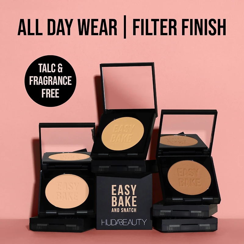 Poudre compacte illuminatrice et fixatrice sans talc Easy Bake and Snatch
