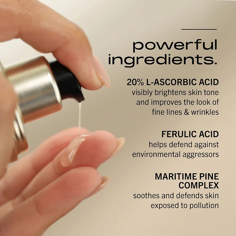 BRIGHTENING + FIRMING SERUM with 20% Vitamin C + Ferulic Acid