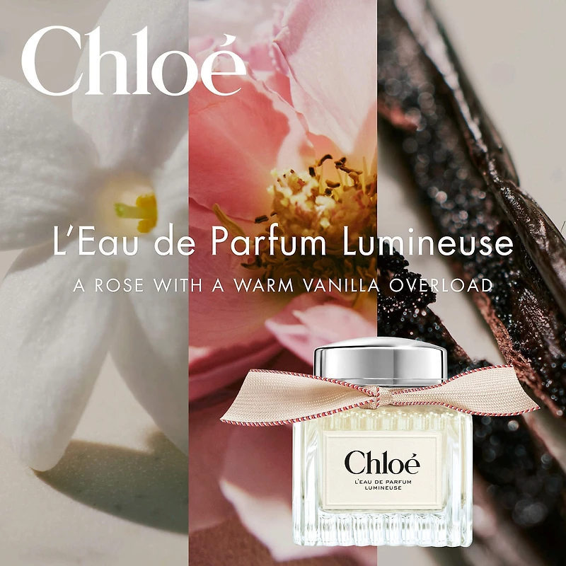 L’eau de parfum Lumineuse de Chloé avec parfum de jasmin et de vanille en vaporisateur de voyage