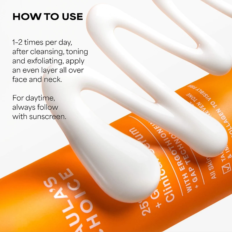 25% Vitamin C + Glutathione Clinical Serum for Brightening & Dark Spots