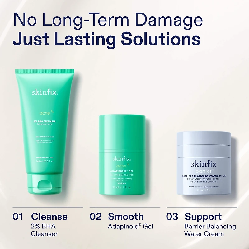 Gel à l’adapinoïde avec niacinamide et squalane acne+