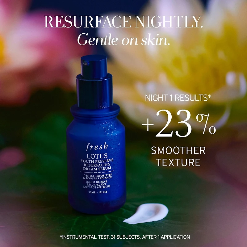 Sérum resurfaçant doux Lotus avec AHA