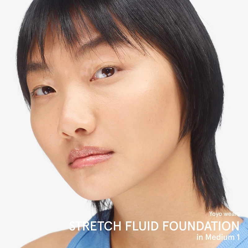 Stretch Fluid Foundation for Buildable Coverage