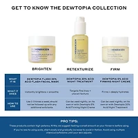 Dewtopia 25% AHA + PHA Flash Facial Exfoliating Face Mask
