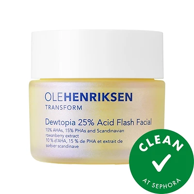 Dewtopia 25% AHA + PHA Flash Facial Exfoliating Face Mask