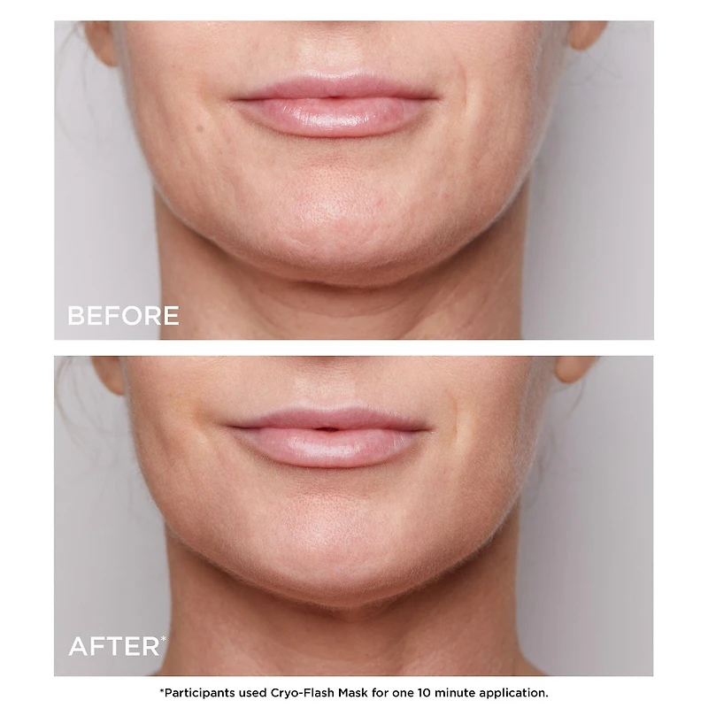 Effet rehaussant instantané Cryo-Flash et masque pour le visage qui stimule l’éclat