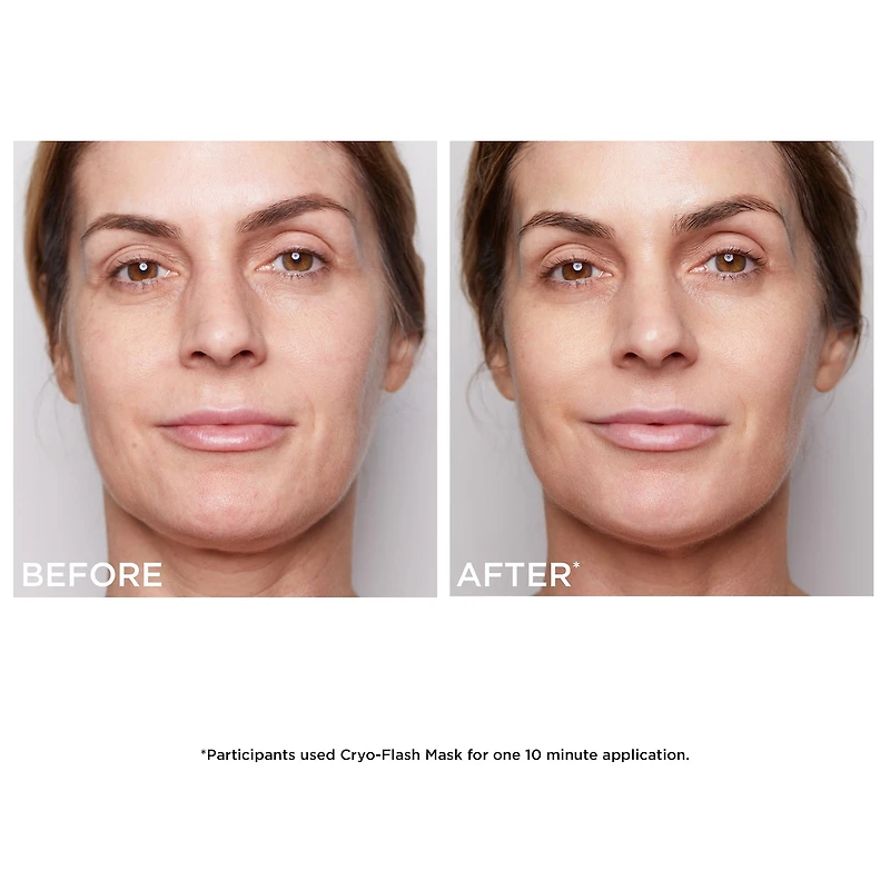 Effet rehaussant instantané Cryo-Flash et masque pour le visage qui stimule l’éclat