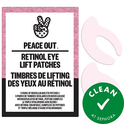 Peace Out Retinol 360° Eye Lift Patches to Lift, Firm and Revitalize Eyes 5 pairs / pack