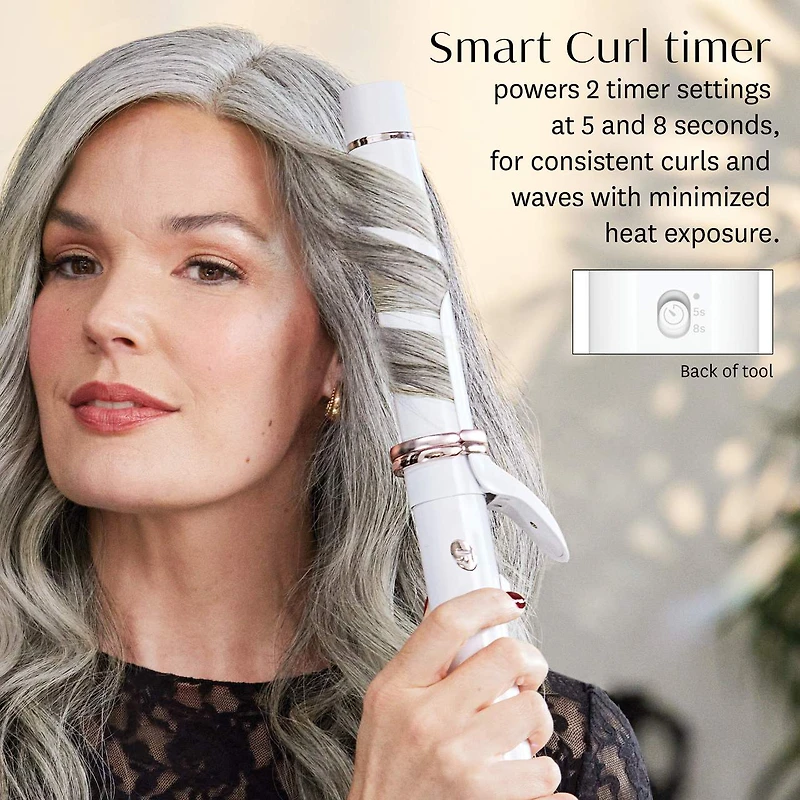Fer à boucler automatique rotatif CurlWrap de 1,25 po avec long barillet