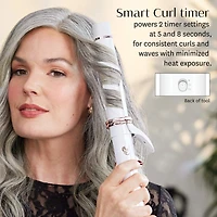 Fer à boucler automatique rotatif CurlWrap de 1,25 po avec long barillet
