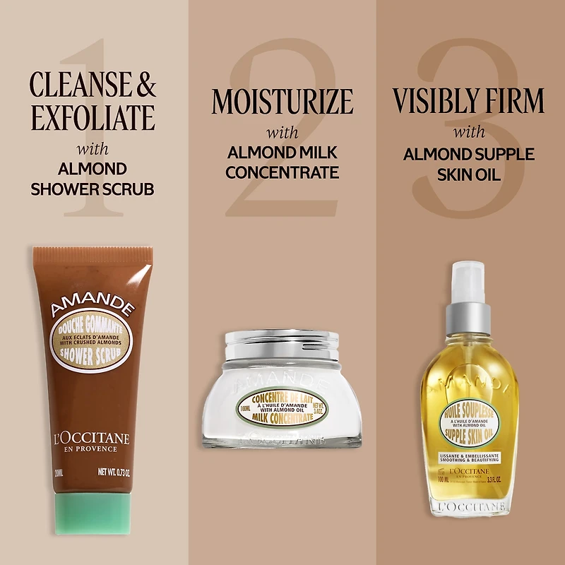 Exfoliant pour la douche aux amandes