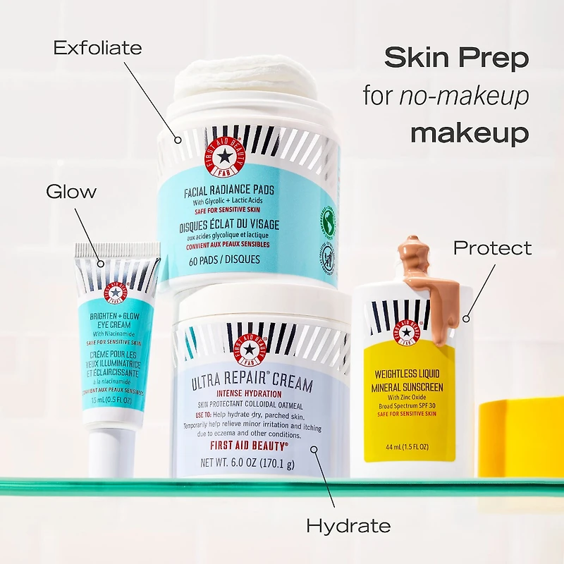 Disques exfoliants éclat du visage aux acides glycolique et lactique avec AHA