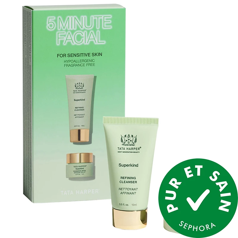 Soin du visage en 5 minutes pour peau sensible